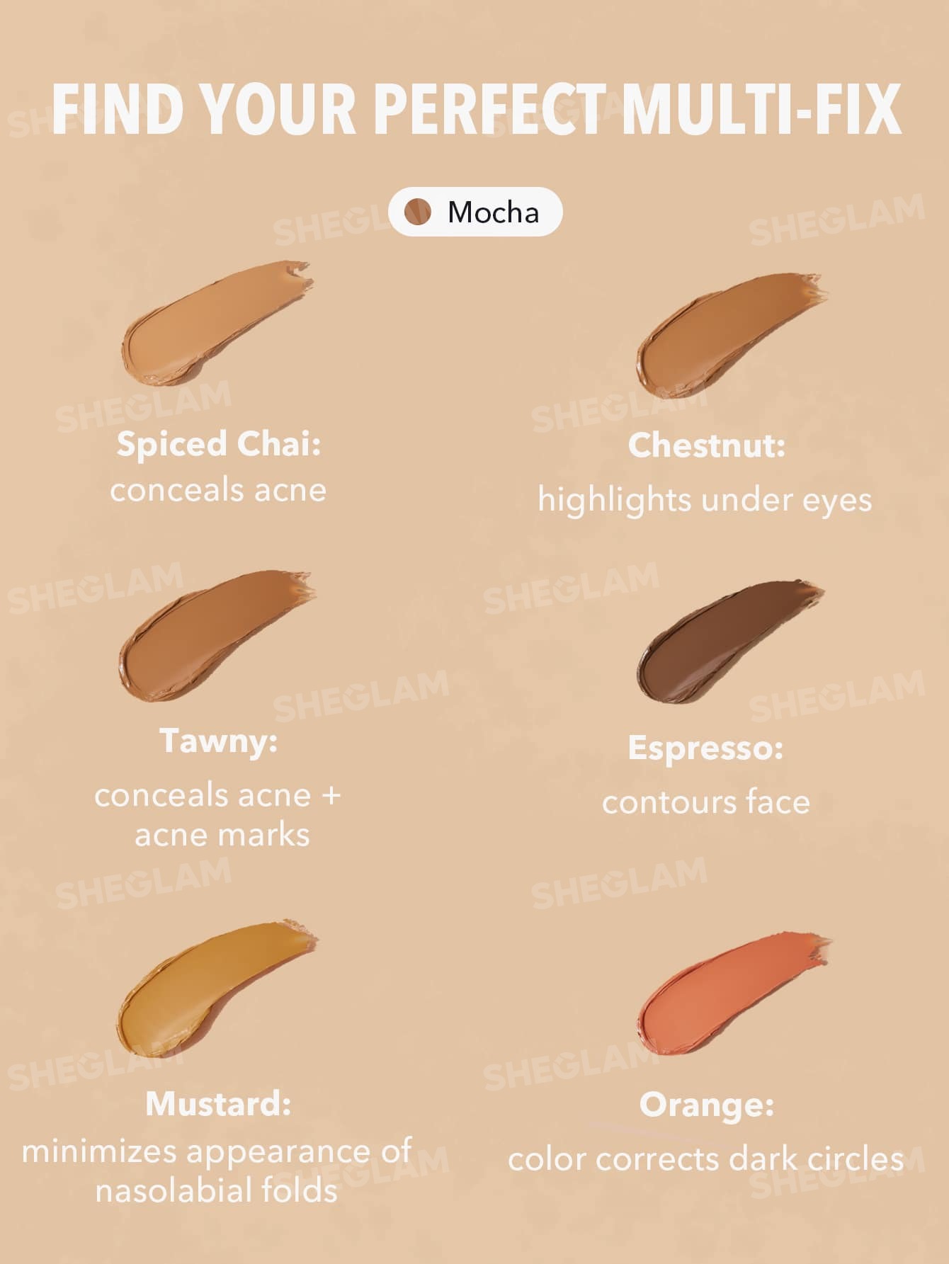 کانسیلر و اصلاح رنگ شیگلم Multi-Fix Concealer - Image 8