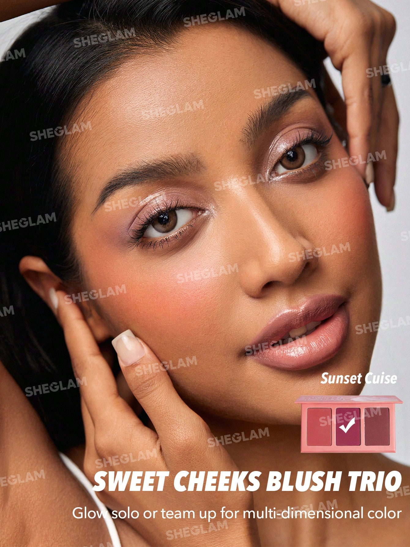 پالت رژگونه سه رنگ شیگلم Sweet Cheeks Blush Trio - Image 5