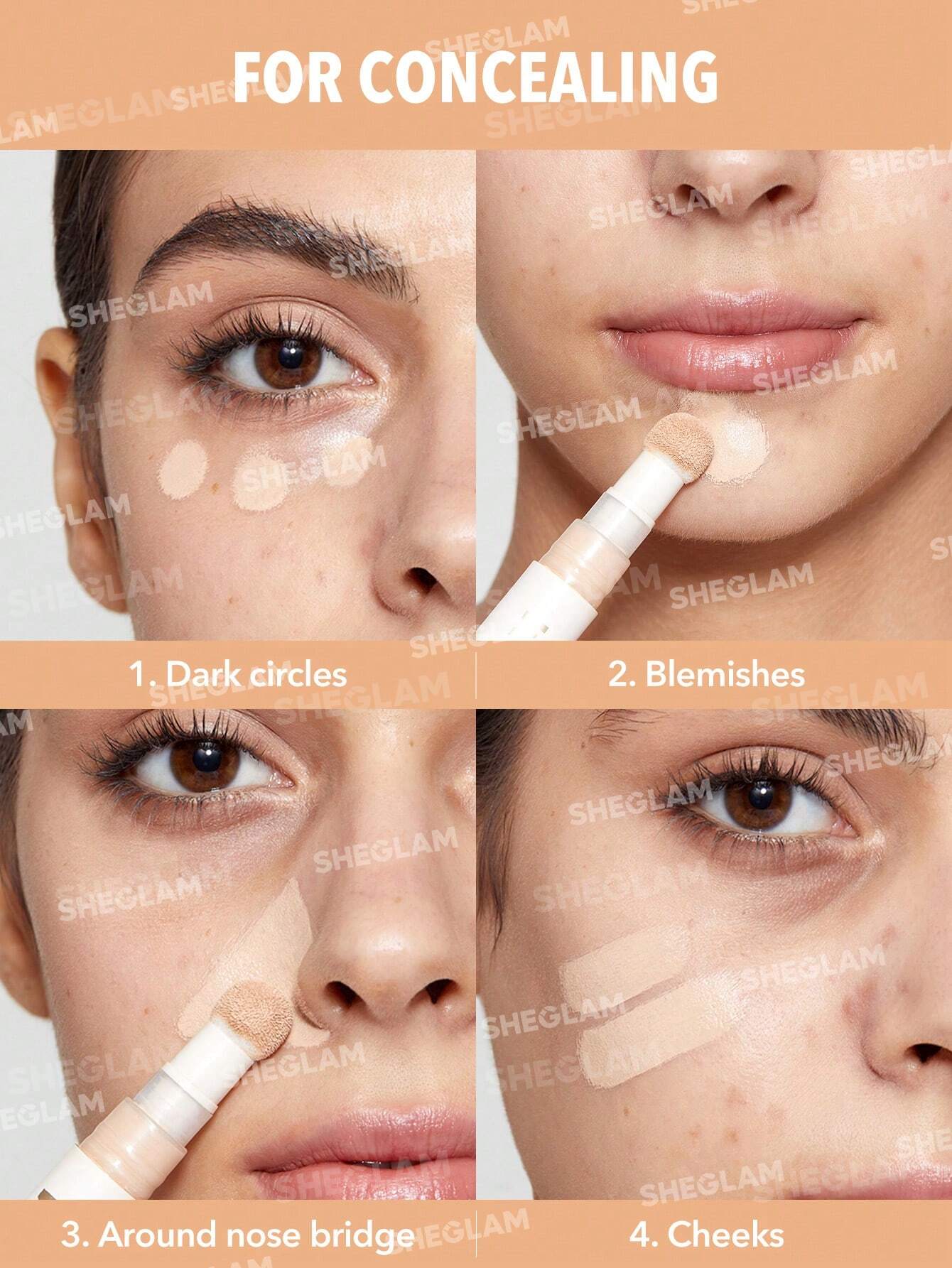 کانسیلر اصلاح رنگ شیگلم Complexion Boost Color Correcting Concealer - Image 6