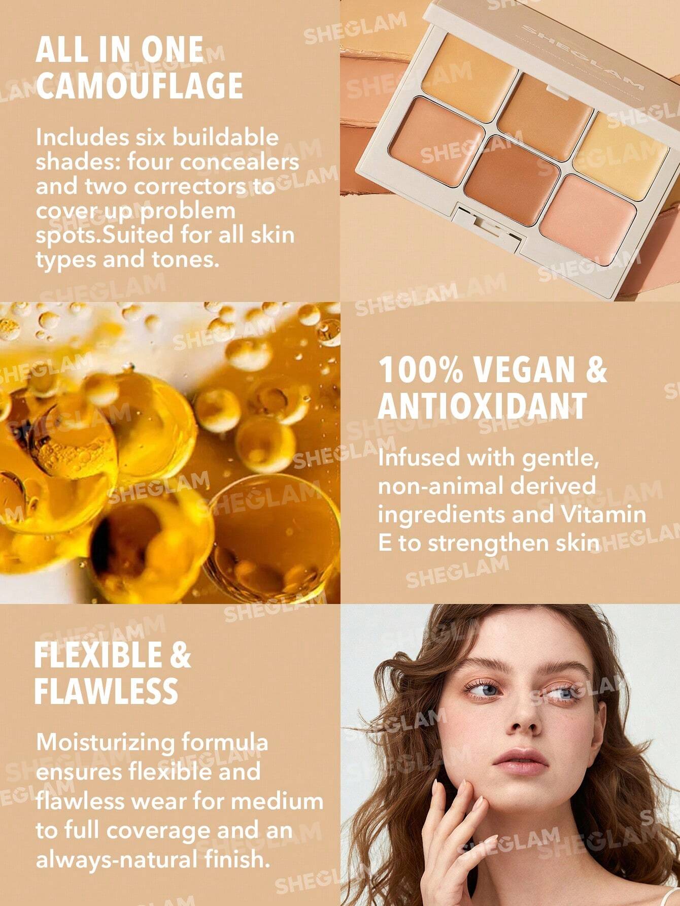کانسیلر و اصلاح رنگ شیگلم Multi-Fix Concealer - Image 5