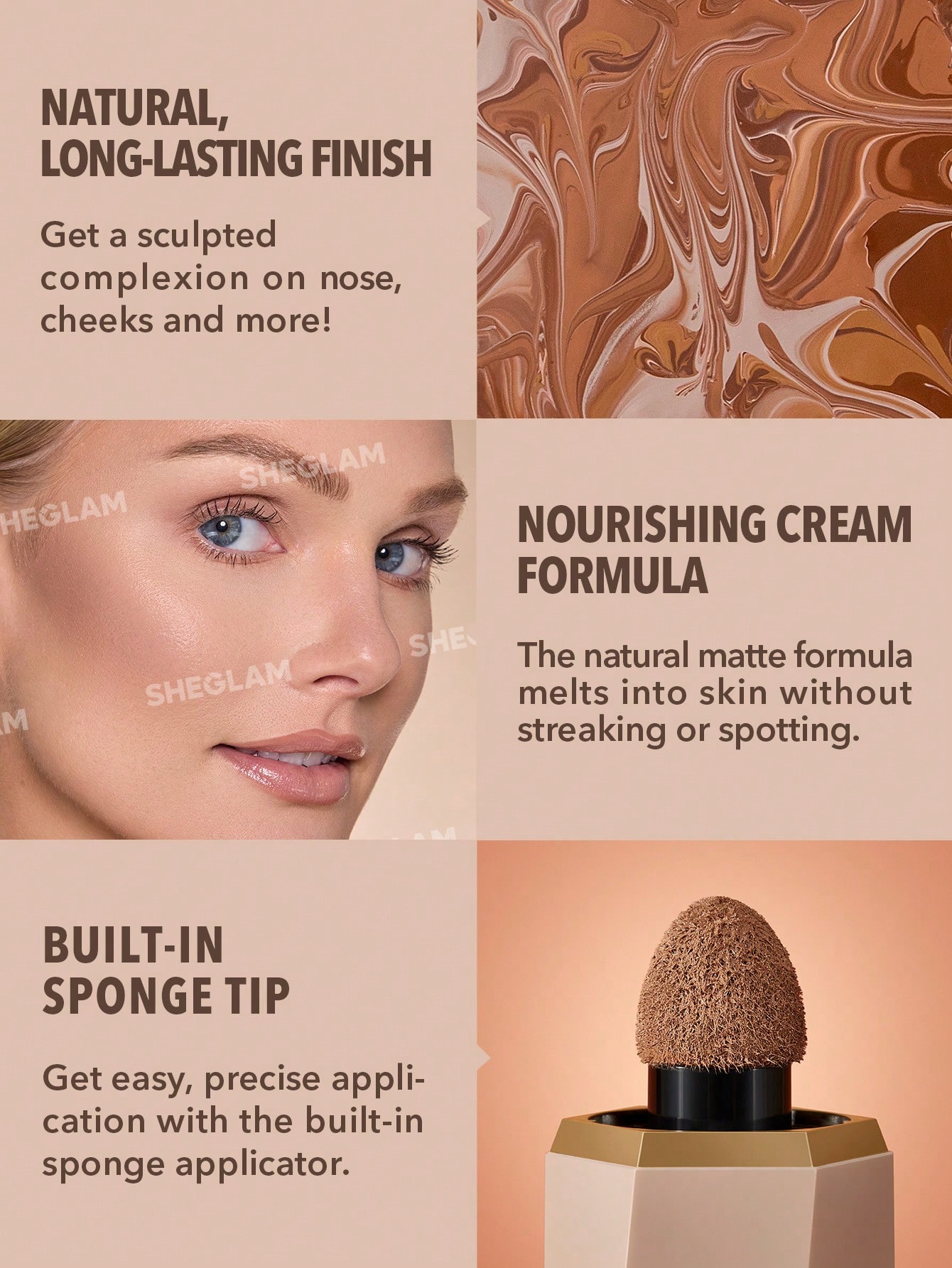 کانتور مایع شیگلم Sun Sculpt Liquid Contour - Image 4