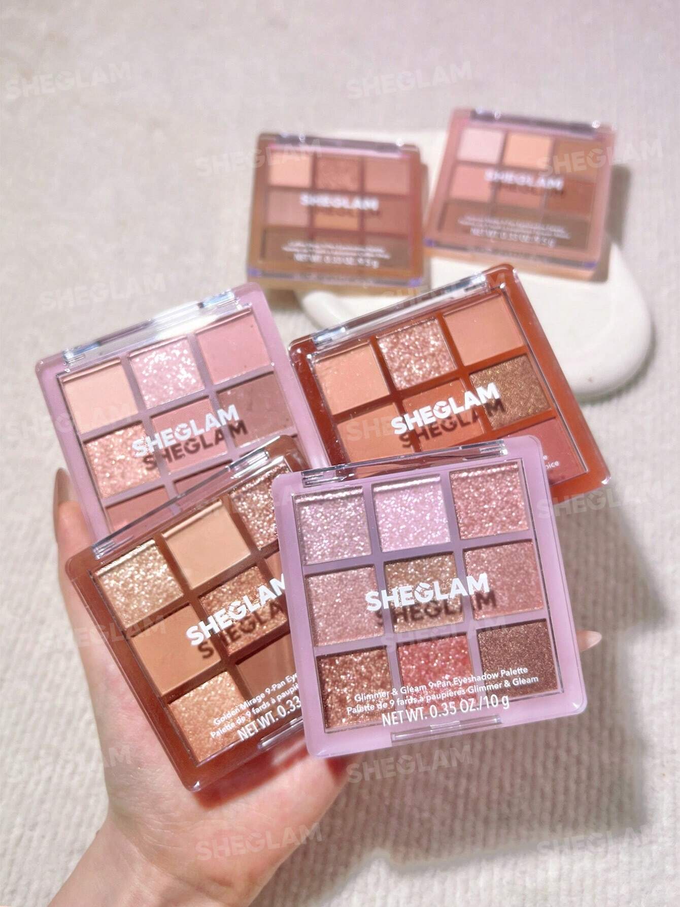 پالت سایه چشم 9 رنگ شیگلم Just Blushed 9-Pan Eyeshadow Palette - Image 3