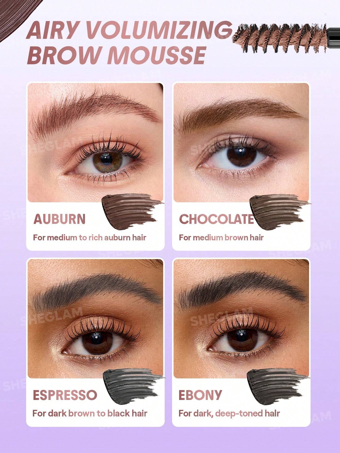 موس رنگی حجمدهنده ابرو شیگلم Airy Tinted Volumizing Brow Mousse - Image 3