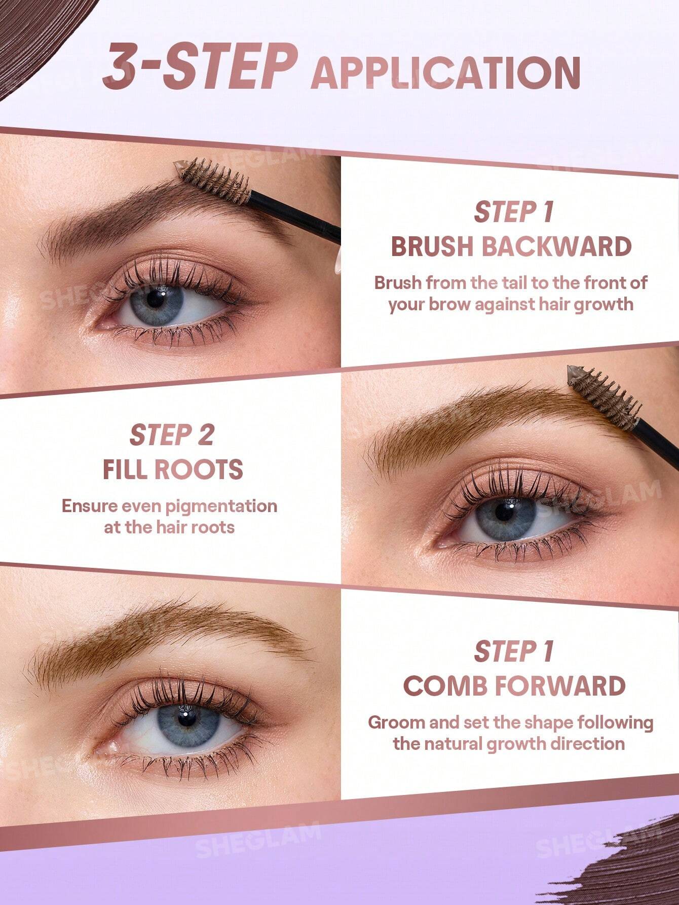 موس رنگی حجمدهنده ابرو شیگلم Airy Tinted Volumizing Brow Mousse - Image 5