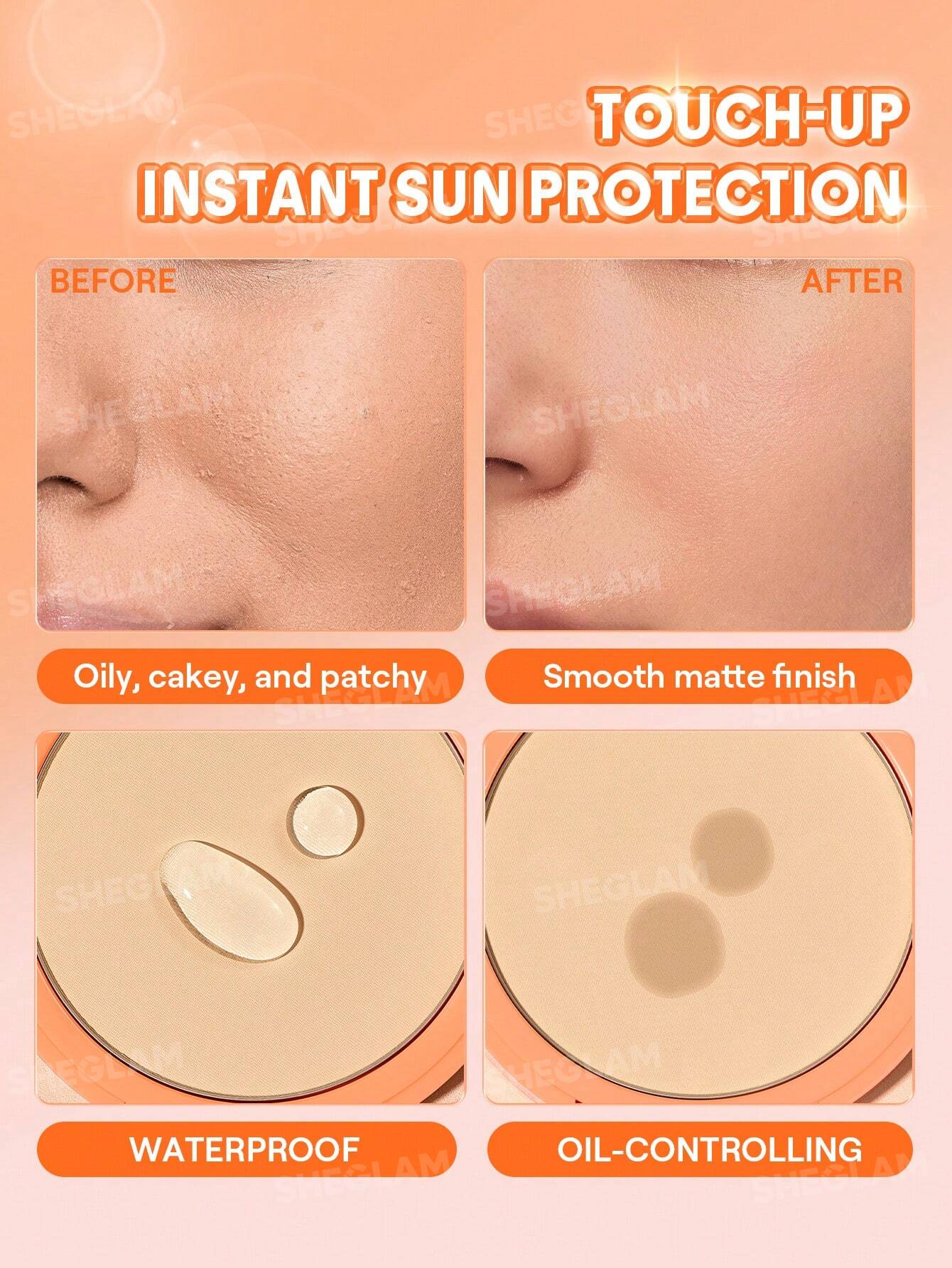 پودر فیکس SPF دار شیگلم Insta-Ready Sunset Blur Setting Powder - Image 8