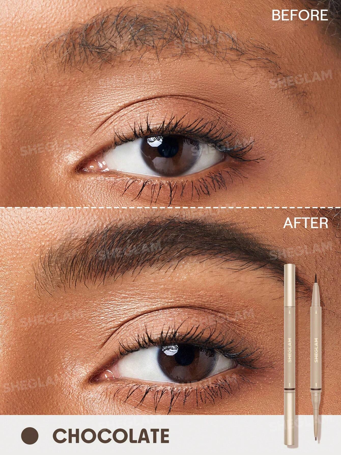 مداد ابرو دوکاره شیگلم Brows On Demand 2-In-1 Brow Pencil - Image 4